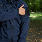 Влагозащищенная Мужская куртка Softshell / Верхняя одежда с анатомическим покроем темно-синяя размер M - изображение 5
