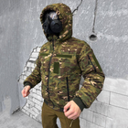 Мужская куртка "Logos-tac" с мехом шиншилы / Влагозащищенная верхняя одежда rip-stop мультикам размер M - изображение 3