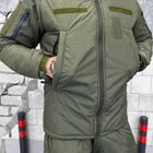 Мужской зимний костюм FALCON с синтетическим пухом / Влагозащищенная куртка с капюшоном + брюки олива размер M - изображение 4