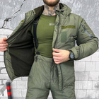 Мужской зимний костюм FALCON с синтетическим пухом / Влагозащищенная куртка с капюшоном + брюки олива размер M - изображение 5