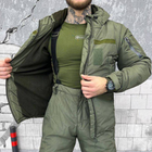 Мужской зимний костюм FALCON с синтетическим пухом / Влагозащищенная куртка с капюшоном + брюки олива размер M - изображение 5