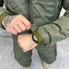 Мужской зимний костюм FALCON с синтетическим пухом / Влагозащищенная куртка с капюшоном + брюки олива размер M - изображение 7