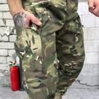 Чоловічі зимові штани саржа на флісі / Утеплені брюки з манжетами на хлястиках мультикам розмір L - зображення 6