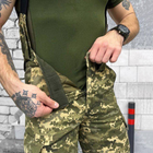 Чоловічі зимові брюки ripstop із утеплювачем синтепон 100 / Штани "logos tactical" з підтяжками піксель розмір M - зображення 4