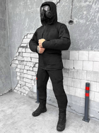 Тактичний зимовий теплий військовий комплект PHR/11 ( Куртка + Штани ), Камуфляж: Чорний, Розмір: S - зображення 3