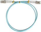 Patchcord światłowodowy Qoltec LC/UPC - LC/UPC Multimode 50/125 OM3 Duplex 1 m Turkusowy/Niebieski (5901878540757) - obraz 2