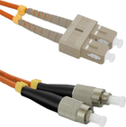 Patchcord światłowodowy Qoltec SC/UPC - FC/UPC Multimode 50/125 OM2 Duplex 5 m Pomarańczowy (5901878540504) - obraz 1