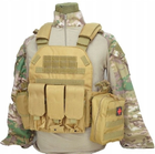 Тактическая аптечка, армейская сумка для медикаментов койот (228491) - изображение 4