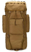 Большой тактический, армейский рюкзак с дождевиком 65L Combat койот (235995) - изображение 2