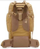 Великий тактичний, армійський рюкзак із дощовиком 65L Combat койот (235995) - зображення 4