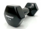 Гантель для фітнесу 3 кг EasyFit з вініловим покриттям чорна (1 шт)