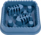 Миска WahoPet slow feeder для сповільненого годування, з рибками, пластик, 21.5×21.5 см, блакитна (2700000023686)