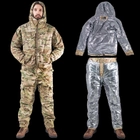 Тактичний Зимовий військовий костюм з тепловідбійною підкладкою Omni Hit Multicam Куртка з капюшоном та зимові штани Ріп Стоп M Мультикам HWMRZZ0026800 - зображення 1