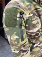 Армейская Кофта флисовая Special, теплая, размер M, Мультикам, шевроны и карманы на рукавах - изображение 2