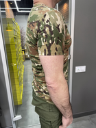Футболка тактична, Мультикам, розмір L, бавовна (коттон), армійська футболка з коротким рукавом - зображення 3