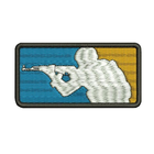 Шеврон на липучці (велкро) Стрілець 8х4,1 см Синій 5071 - изображение 1