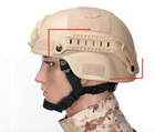 Боковые рельсы крепление ARC на шлем каску с ушами MICH 2000 PASGT Темп-3000 Койот - изображение 3