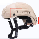 Бічні рейки кріплення ARC на шолом каску з вухами MICH 2000 PASGT Темп-3000 Койот - зображення 4
