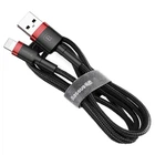 Кабель зарядний BASEUS Cafule Cable USB Lightning 2м Red/Black (CALKLF-C19)