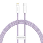 Кабель зарядний Baseus cable for iPhone Type C - Lightning Power Delivery 20W 2 м Purple (CALD000105)