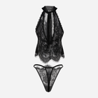 Komplet erotyczny (podkoszulka + majtki-bikini) damski DKaren Olimpia L Czarny (5903251380967) - obraz 4