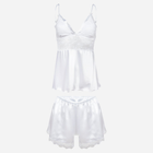Еротична піжама (майка + шорти) жіноча DKaren Harmonia XL Біла (5903251460874) - зображення 1