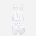 Еротична піжама (майка + шорти) жіноча DKaren Harmonia 2XL Біла (5903251460881) - зображення 2