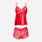 Komplet erotyczny (podkoszulka + majtki-szorty) damski DKaren Nevada L Czerwony (5903251460447) - obraz 1