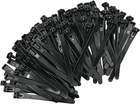 Кабельні стяжки Qoltec Nylon UV 7.2 x 100 мм 100 шт Black (5901878522234) - зображення 3