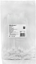 Кабельні стяжки Qoltec Nylon UV 7.2 x 150 мм 100 шт White (5901878522265) - зображення 1