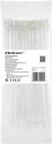 Opaski zaciskowe Qoltec Nylon UV 3.6 x 200 mm 100 szt Biały (5901878521992) - obraz 1