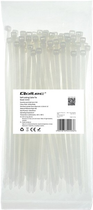 Кабельні стяжки Qoltec Nylon UV 4.8 x 200 мм 100 шт White (5901878522036) - зображення 1