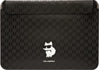 Pokrowiec na laptopa Karl Lagerfeld Saffiano Monogram Choupette KLCS16SAKHPCK 16" Czarny (3666339170578) - obraz 1
