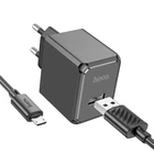 Зарядне мережеве Hoco CS11A USB 2.1A + кабель USB to Lightning 1M зарядка для мобільних пристроїв iOs Iphone Чорний
