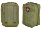 Тактична аптечка армійська сумка для медикаментів Edibazzar 305029621145 хакі - зображення 4