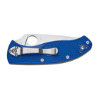 Нож складной Spyderco Tenacious, S35VN полусеррейтор Blue тип замка Liner Lock C122PSBL - изображение 4