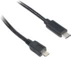 Kabel Cablexpert micro-USB-Type-C-USB Type C 1.8 m Czarny (8716309086585) - obraz 1