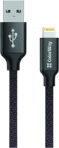 Kabel ColorWay USB-Lightning 1m Czarny (4823094913027) - obraz 1
