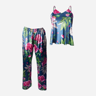 Piżama (podkoszulka + spodnie) damska DKaren Dk-Ki XS Granatowa z zielonym i różowym (5903251425682) - obraz 3