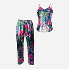 Piżama (podkoszulka + spodnie) damska DKaren Dk-Ki XL Granatowa z zielonym i różowym (5903251425729) - obraz 4