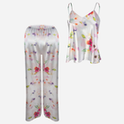 Piżama (podkoszulka + spodnie) damska DKaren Dk-Ki XL Biała z różowym i fioletowym (5903251426269) - obraz 1