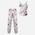 Piżama (podkoszulka + spodnie) damska DKaren Dk-Ki S Biała z różowym (5903251425934) - obraz 2