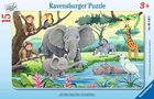 Puzzle klasyczne Ravensburger Zwierzęta Afryki 25 x 15 cm 15 elementów (4005556061365) - obraz 1