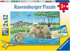 Zestaw puzzli Ravensburger Zwierzęta dla dzieci z całego świata 26 x 18 cm 2 x 12 elementów (4005556050956) - obraz 1
