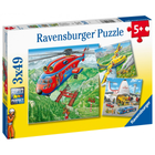 Zestaw puzzli Ravensburger Ponad chmurami 28 x 35 cm 3 x 49 elementów (4005556050338) - obraz 1