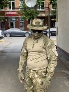 Рубашка мужская военная тактическая с липучками под шевроны ВСУ (ЗСУ) Убакс Турция 6582 S хаки - изображение 5