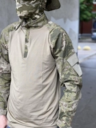 Рубашка мужская военная тактическая с липучками под шевроны ВСУ (ЗСУ) Убакс Турция 6582 S хаки - изображение 8