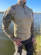 Рубашка мужская военная тактическая с липучками под шевроны ВСУ (ЗСУ) Убакс Турция 6582 S хаки - изображение 10
