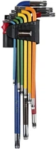 Набор Г-образных ключей Haisser 48117 TORX T10-50 экстра-длинные 9 шт (109344)