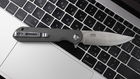 Нож складной карманный, туристический Flipper Firebird FH41-GG Gray cement 202 мм - изображение 7